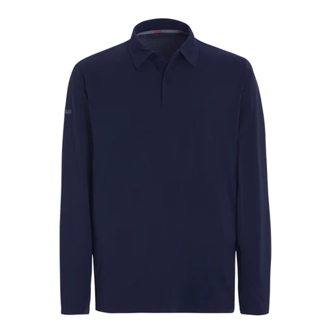 Slam Active LS Techno Pique Polo Navy