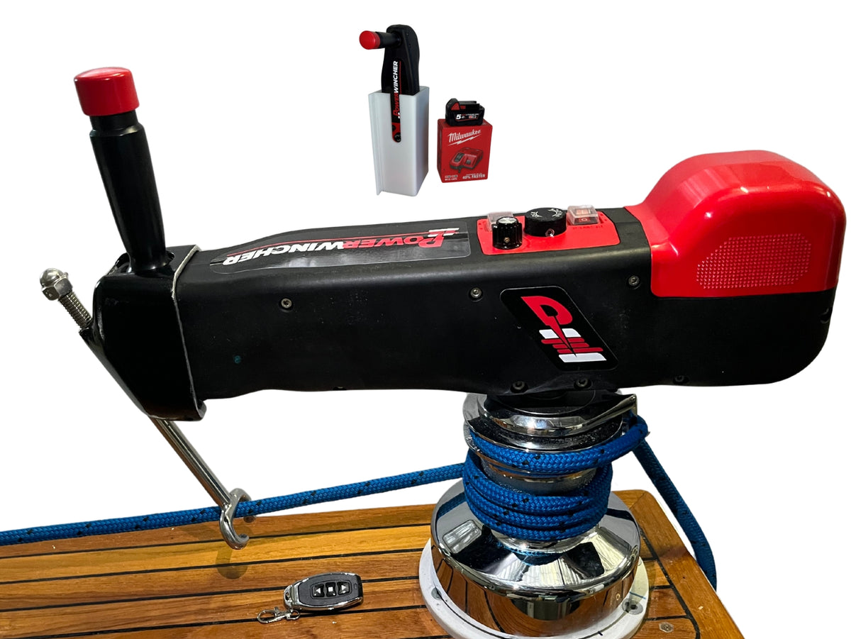 Powerwincher Package 240V Charger with SOLO Remote Control & Quick-Fit Restrainer and Cockpit Cradle bundle