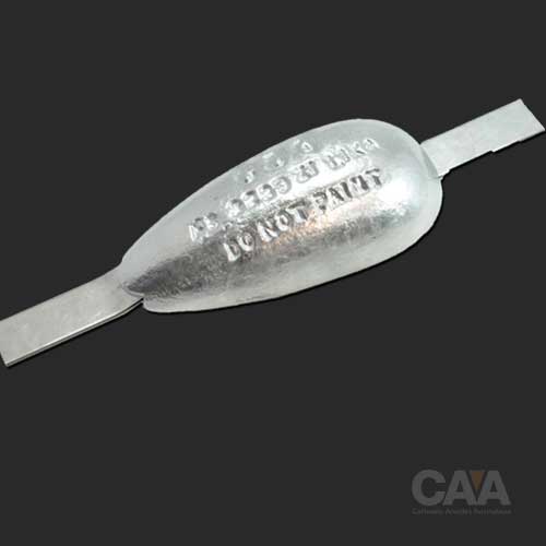 Zinc Teardrop Anode Aluminium Strap 1.7kg CDZ3-7ALS