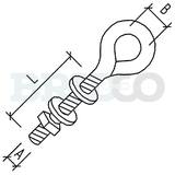 Bridco Welded Eye Bolt 8mm
