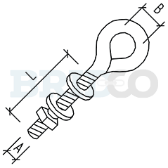 Bridco Welded Eye Bolt 8mm