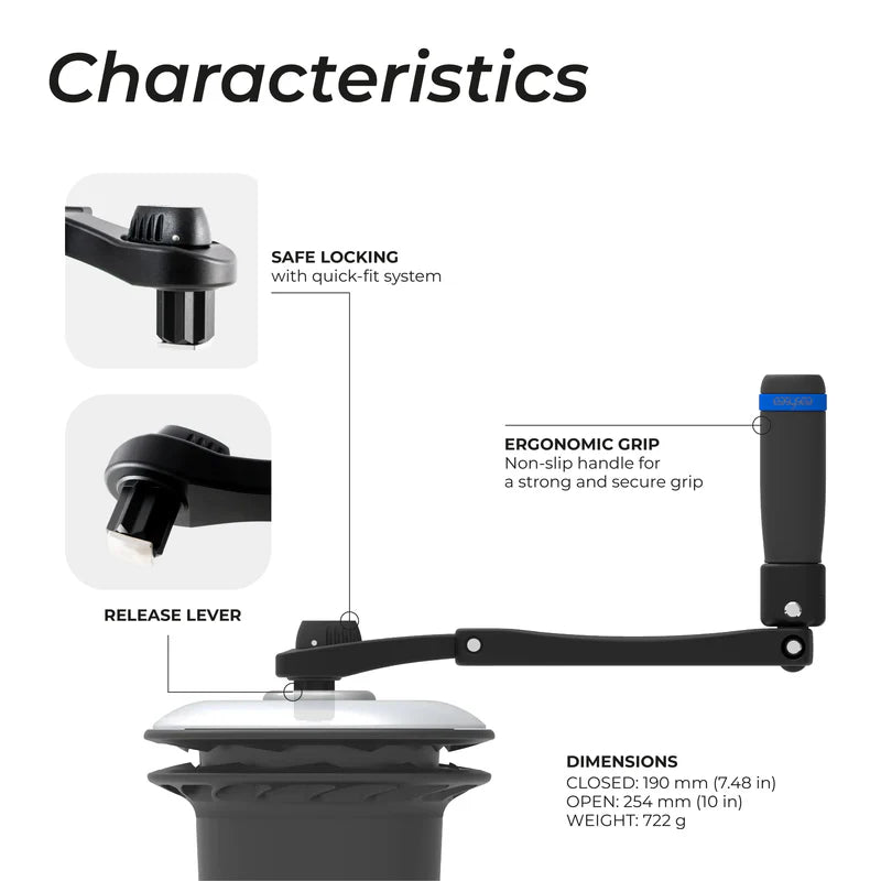 EasySea Flipper™ Max 10 inch foldable winch handle