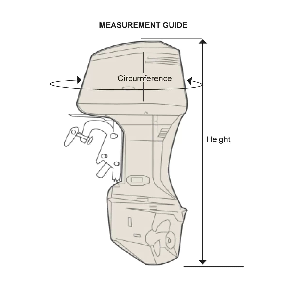 Oceansouth Universal Full Outboard Cover Grey