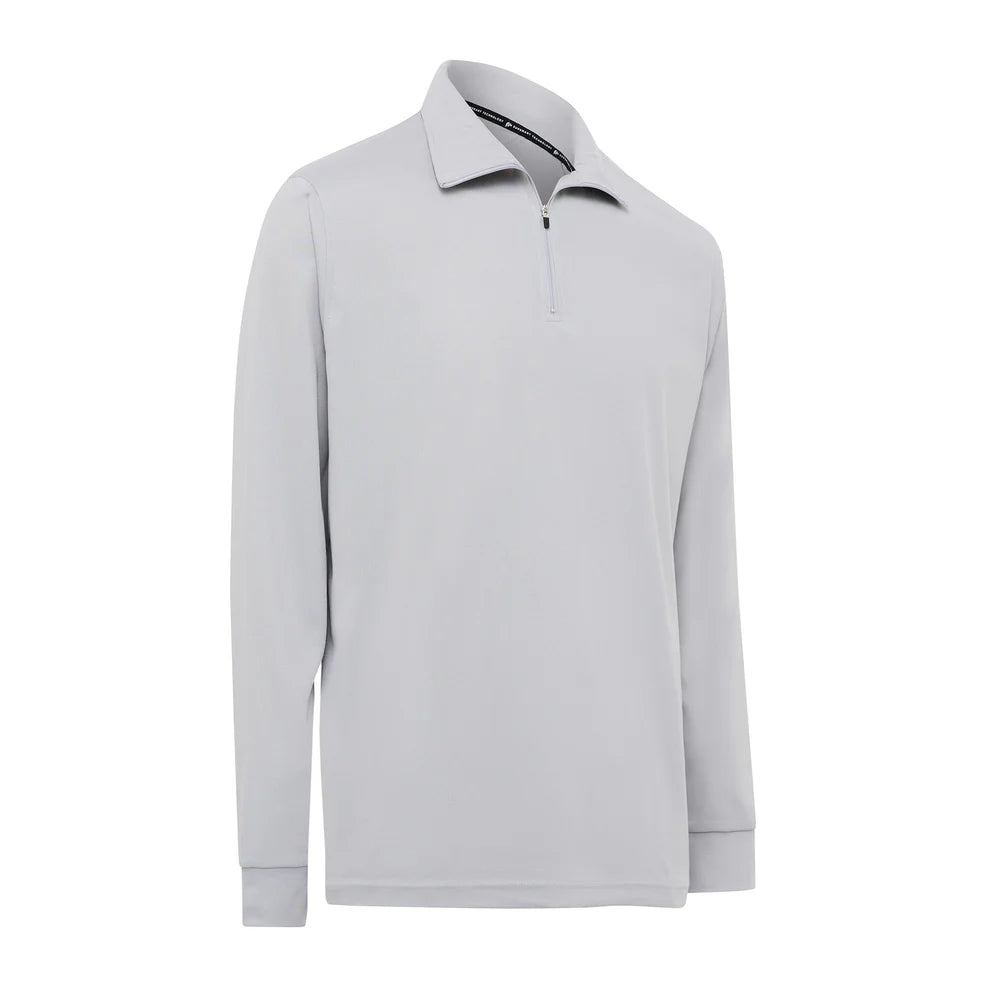 Burke Signature Polo Long Sleeve Light Grey