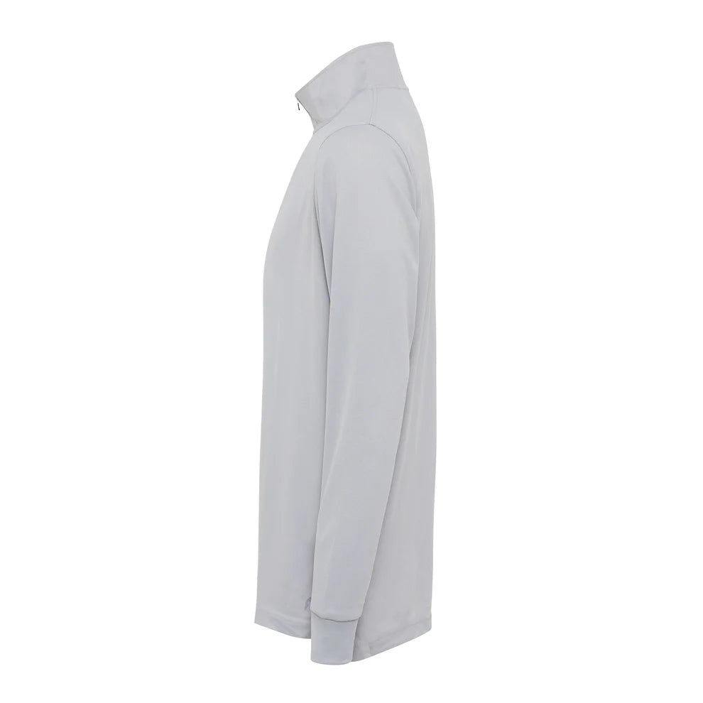 Burke Signature Polo Long Sleeve Light Grey