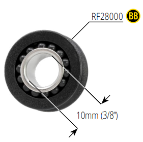 Ronstan Sheave, captive BB, 10.7mm (7/16” ) width