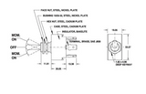 Cole Hersee Toggle Switch MOM On/Off/MOM On DPDT Rated 25A 12V