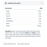 On Track Meals - Tender Lamb & Pearl Barley - 250g