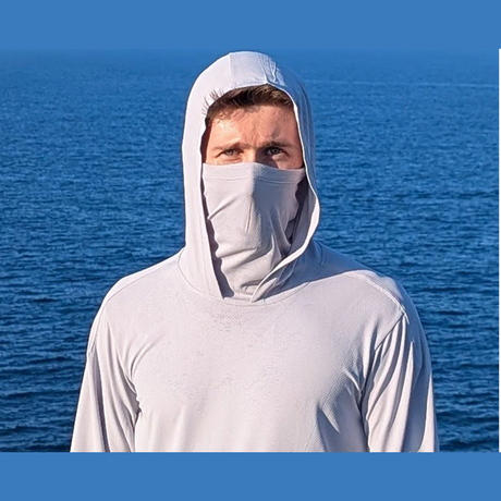 Burke UPF50+ Hooded Sun Shirt Light Grey