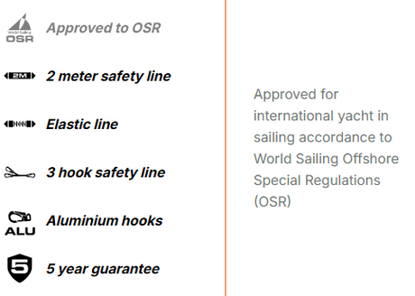 Baltic Supreme 3 hook Safety Line Tether