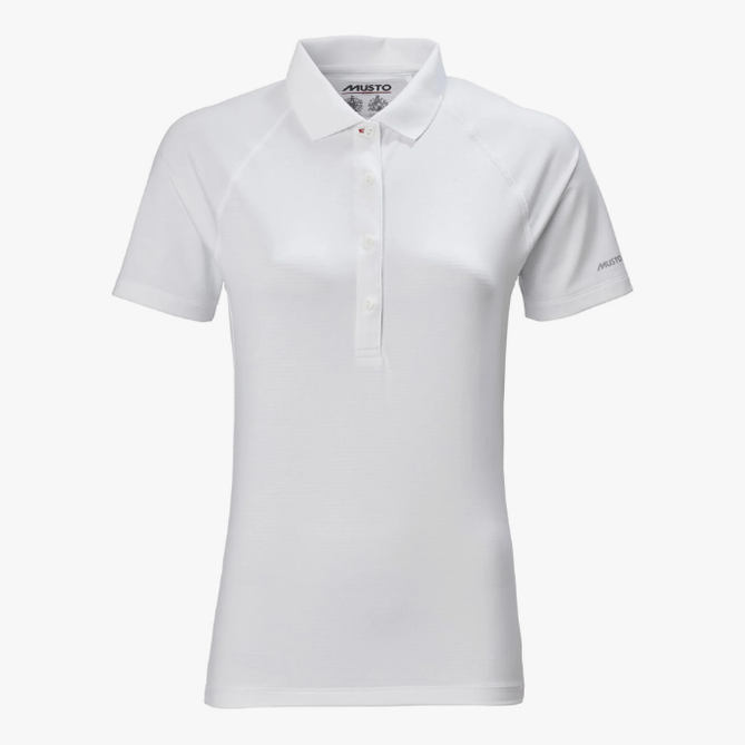 Musto Womens Evolution Sunblock Short-Sleeve Polo Shirt 2.0 Size 12 CLEANCE