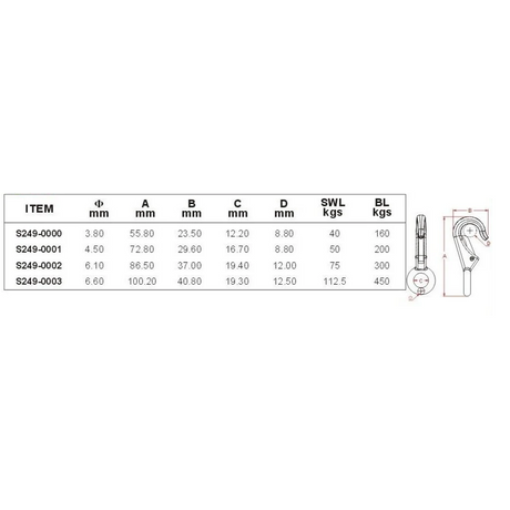 Vinox Rigid eye snap