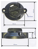 Barton Quick Cleat Size 1 Reinforced Nylon pair up to 6mm Rope
