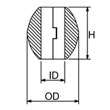 25mm 2 Bolt Zinc Shaft Anode