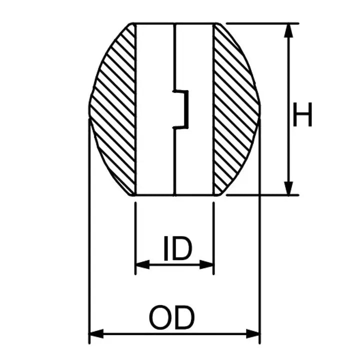 1" 2 Bolt Zinc Shaft Anode