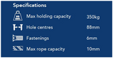 Barton Double Halyard Clutch, Max 10mm Line