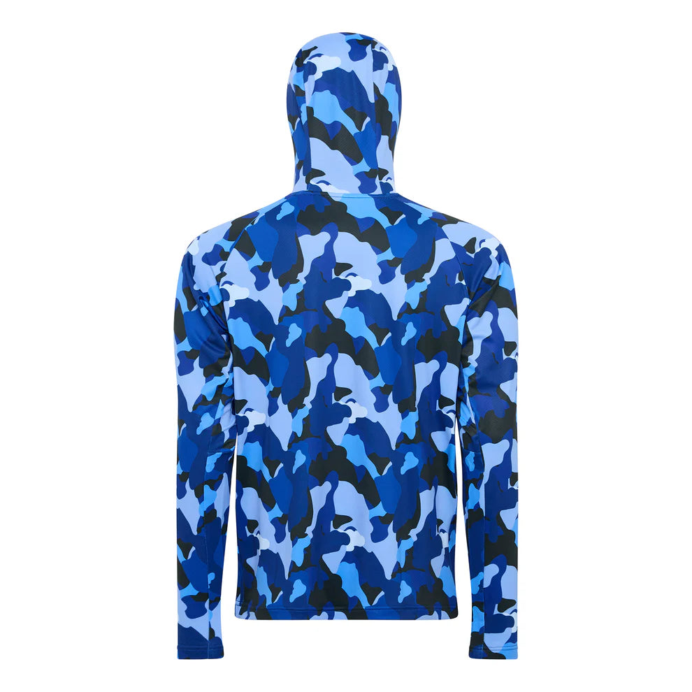 Burke Hooded Sun Shirt - Blue Camo