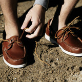 Burke Marine  Flinders Leather Deck Shoe - Tan