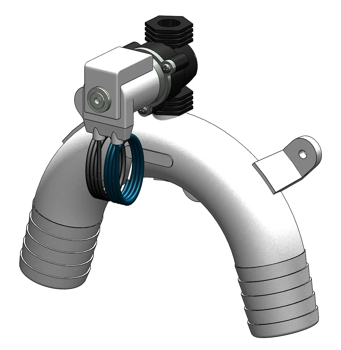 Trudesign Vented Loop  white with 12v solenoid & tails suit 1 ID hose