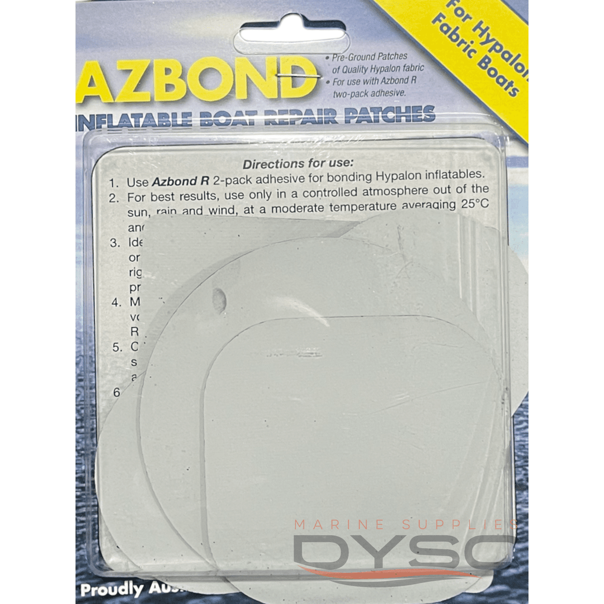 Azbond Inflatable Boat Hypalon Repair Patches