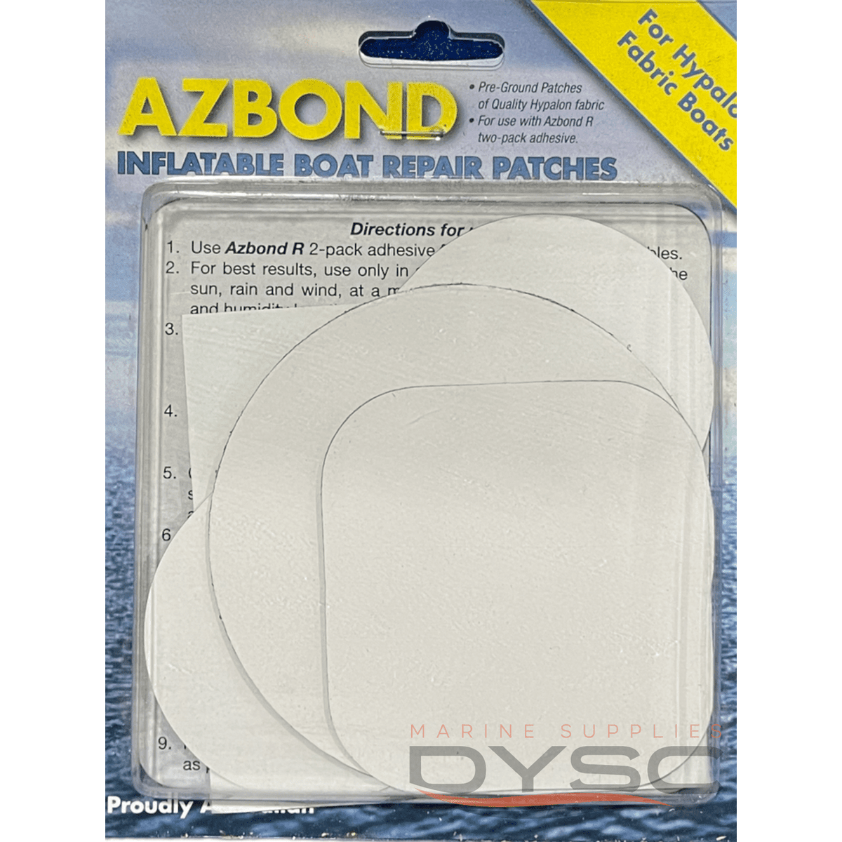 Boating Patch Azbond Inflatable Boat Hypalon Repair Patches – DYSC Marine Supplies