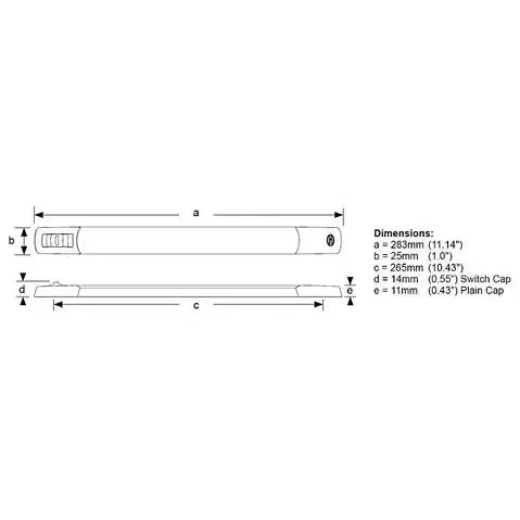 HELLA Surface Mount Strip Lamp With Switch