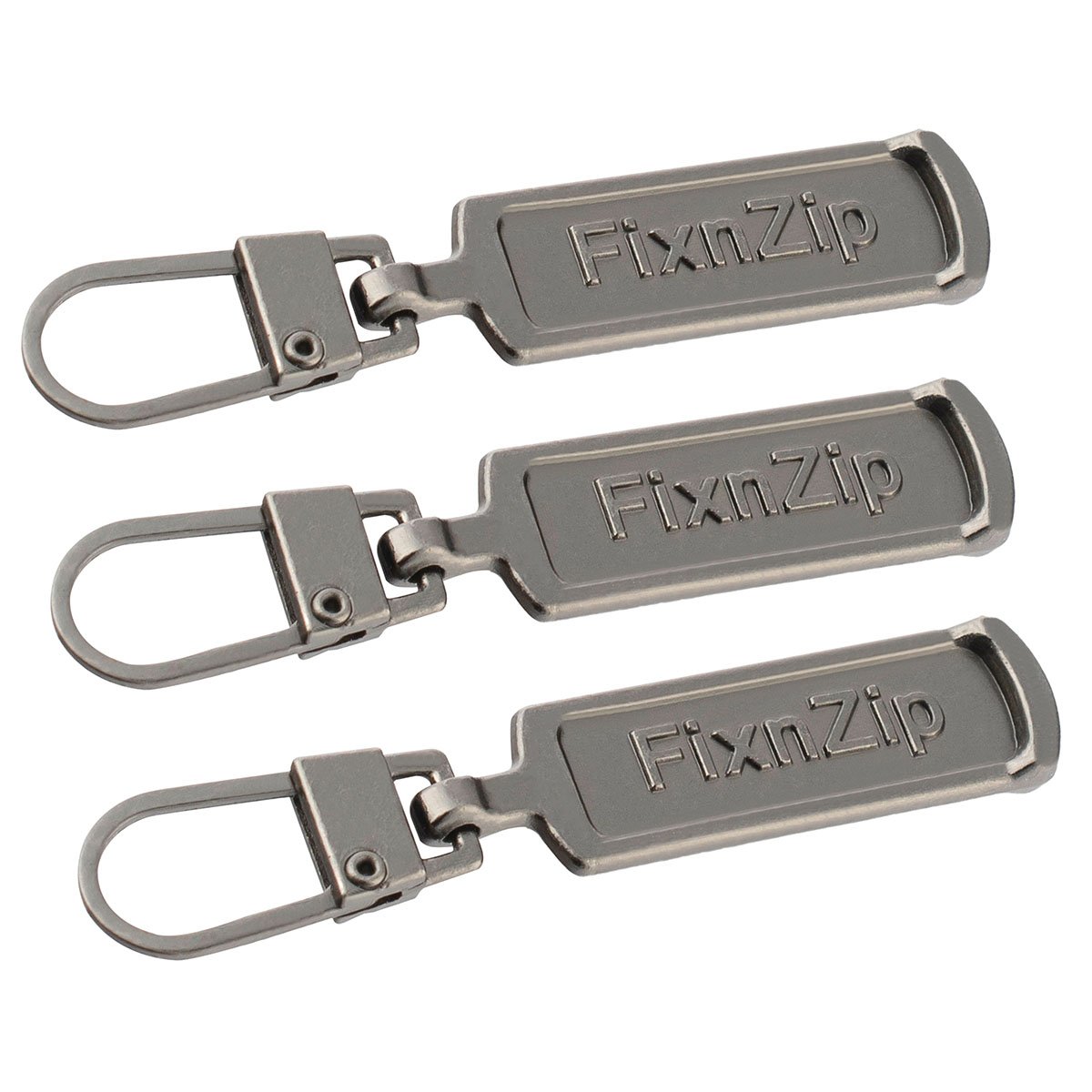 FIXNZIP Graphite (Grey) Zipper Pull Tabs only – (3 Pack)