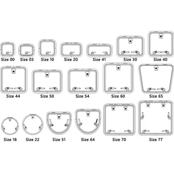 Oceansouth Low-Medium Profile Hatch Covers for Lewmar Grey