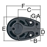 Harken 57mm Aluminum Footblock 3220