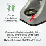 Ronstan Insulator for Micro Cleat (2xPT424 cones+1xPT425 Base), 4 sets PT424&25