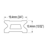 Ronstan Series 19 Ball Bearing Traveller Track, 1m RC1190-1.0
