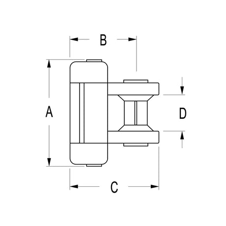 Ronstan Series 19 Intermediate Batten Car, Acetal Bearings RC11963D