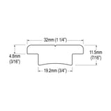 Ronstan Series 32, T-Track, Black, 1.5m RC7320-1.5