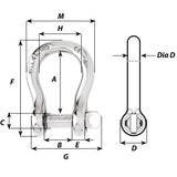Wichard Captive pin bow shackle - Dia 10 mm 1445