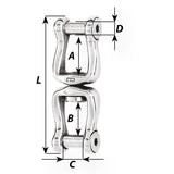 Wichard Swivel - Pin with allen head - Length: 80 mm 2363