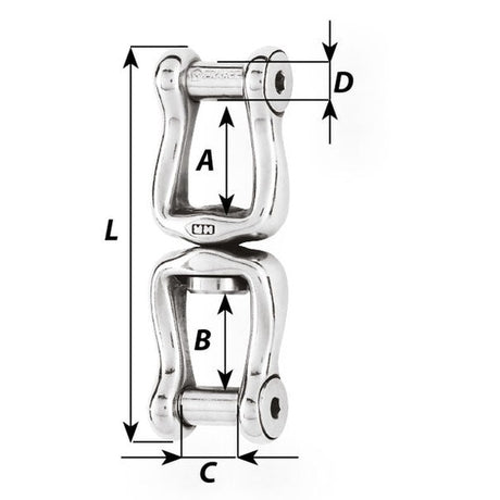Wichard Swivel - Pin with allen head - Length: 80 mm 2363