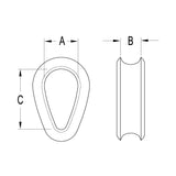 Ronstan Stainless Steel Sailmaker Thimble, 3/16" RF2182
