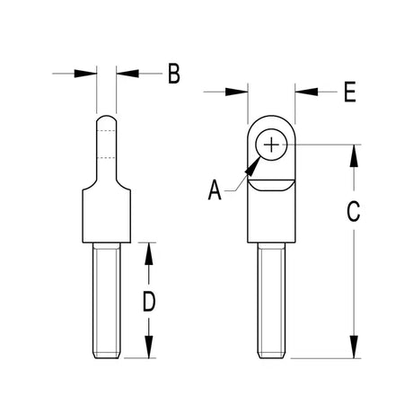 Ronstan 27mm Anchor Bolt, 1/4" UNF Thread RF5280