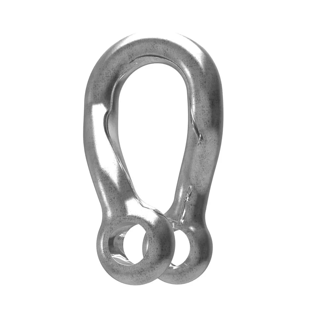 Ronstan RF618T Stainless Steel Twisted D Shackle, No Pin, Suits RF64202 & RF74202