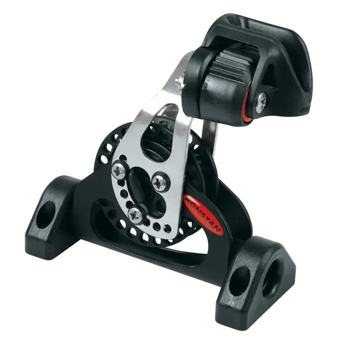 Ronstan Series 60 Ratchet Pivoting Low Lead Block with Cleat, Single RF62175