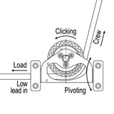 Ronstan Series 60 Ratchet Pivoting Low Lead Block with Cleat, Single RF62175