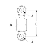 Ronstan Eye & Eye Swivel RF78