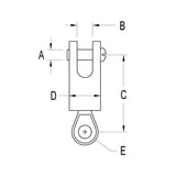 Ronstan Eye & Fork Swivel RF78B