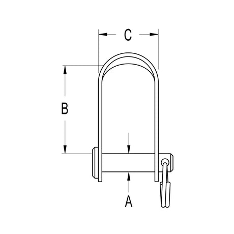 Ronstan Large Stainless Steel Lightweight Clevis Pin Shackle, 3/16" Pin RF807