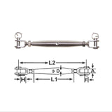 Rigging Screw F+F SS 10mm RWB2603