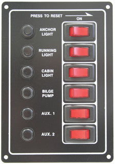 Circuit Breaker Panel 6 Switches
