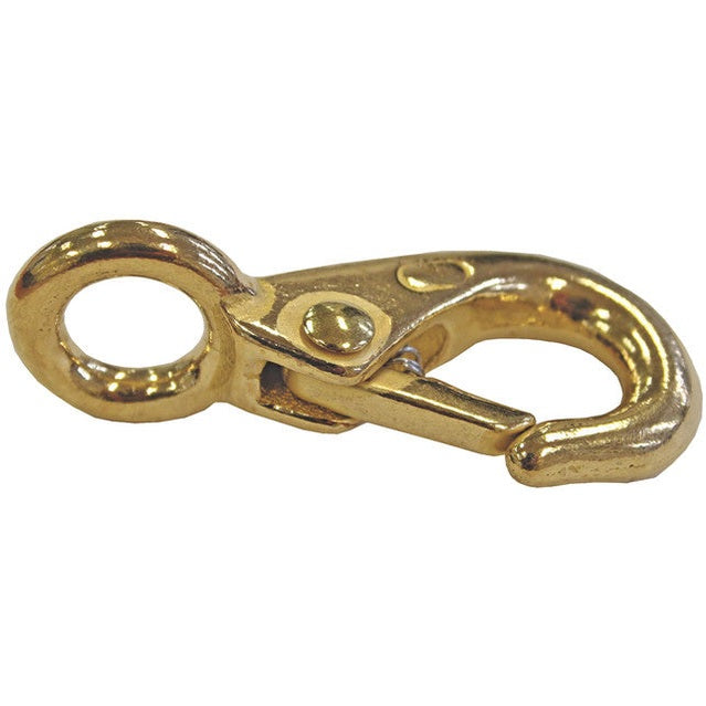 Snap Hook Fixed Brass