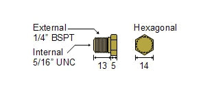 Brass Plug 01 (1/4″ BSPT)