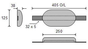 Zinc Weld-on Anode 7kg CDZ8-10S