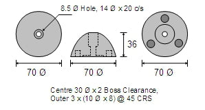 Zinc alloy FlexoFold anode CDZ9-126